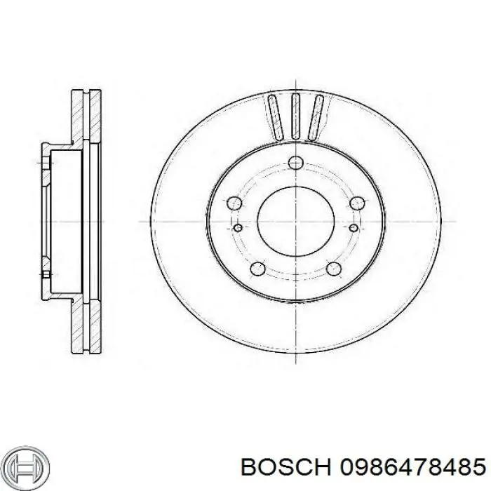 Диск переднього гальма Bosch 0986478485 ціна, від 37.31 USD
