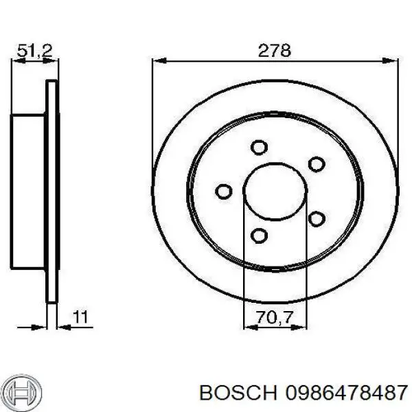 0986478487 Bosch Дискові гальма