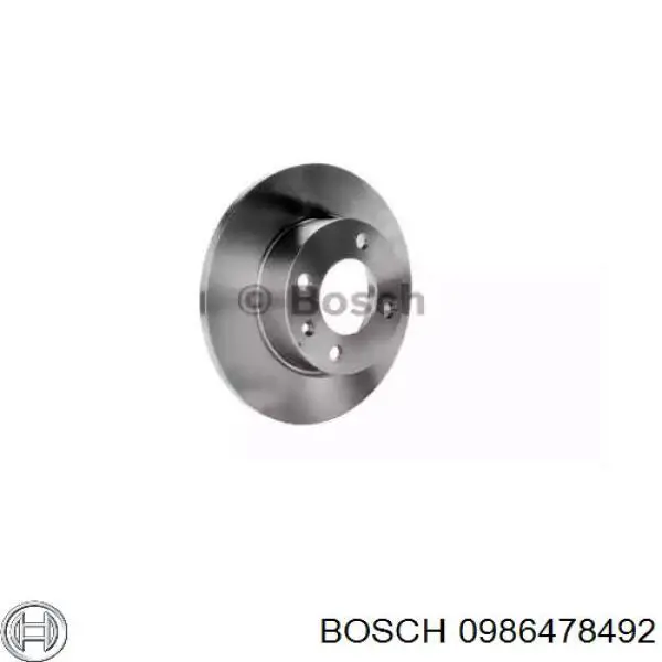0986478492 Bosch диск гальмівний задній