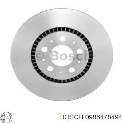 Гальмівні диски передні 0986478494 Bosch