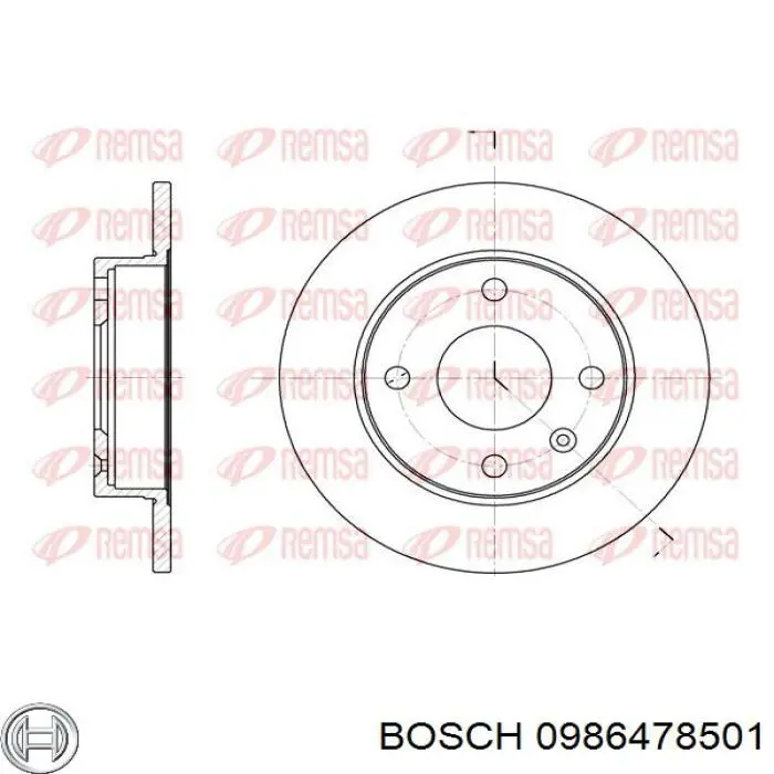 0986478501 Bosch диск гальмівний передній