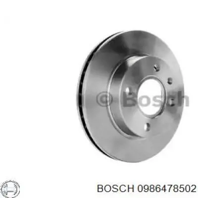 0986478502 Bosch диск гальмівний передній