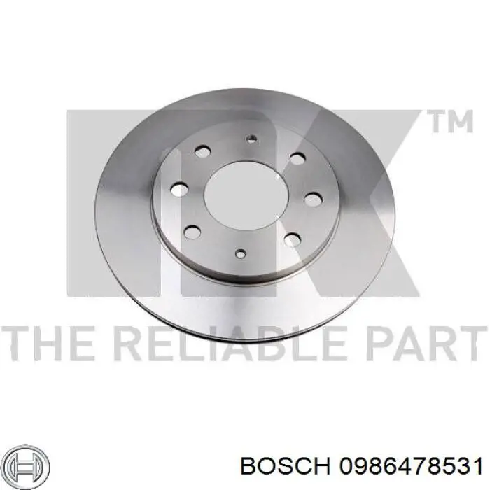 0986478531 Bosch Гальмо дискове переднє
