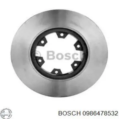 Диск гальмівний передній 0986478532 Bosch