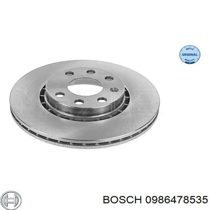 Диск гальмівний передній 0986478535 Bosch