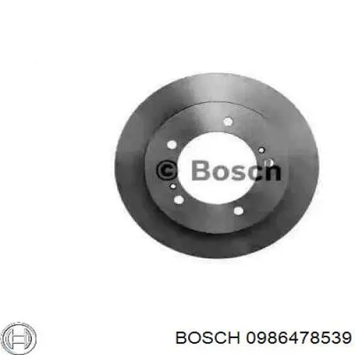 Диск гальмівний передній 0986478539 Bosch