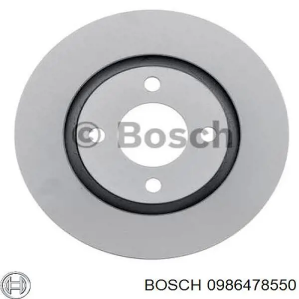 Диск гальмівний передній 0986478550 Bosch