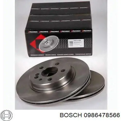 0986478566 Bosch диск гальмівний задній