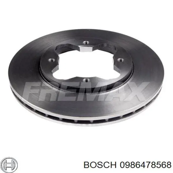 Диск гальмівний передній Bosch 0986478568