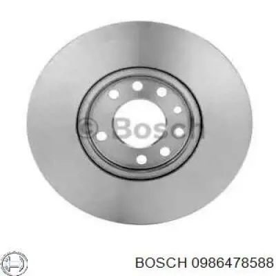 Гальмівні диски передні 0986478588 Bosch