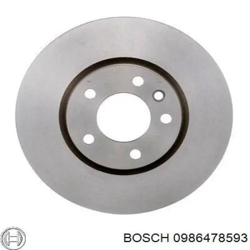 0986478593 Bosch диск гальмівний передній
