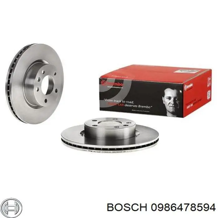 Диск переднього гальма Bosch 0986478594 ціна, від 41.07 USD