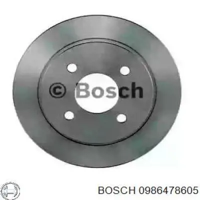 0986478605 Bosch диск гальмівний задній
