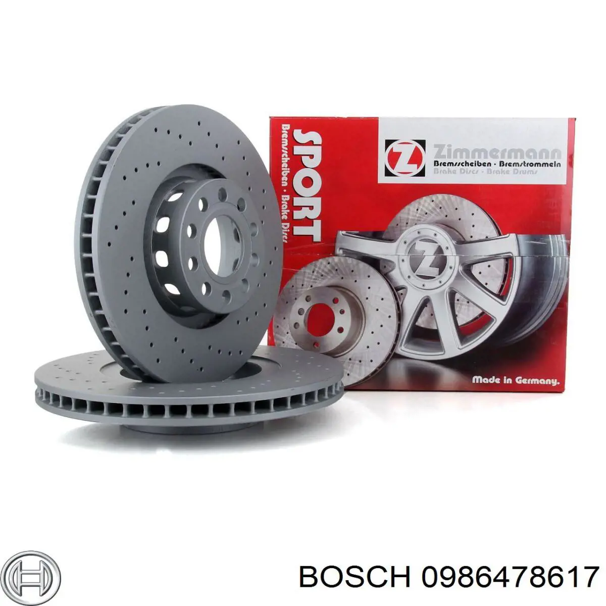 Диск переднього гальма Bosch 0986478617 ціна, від 61.84 USD