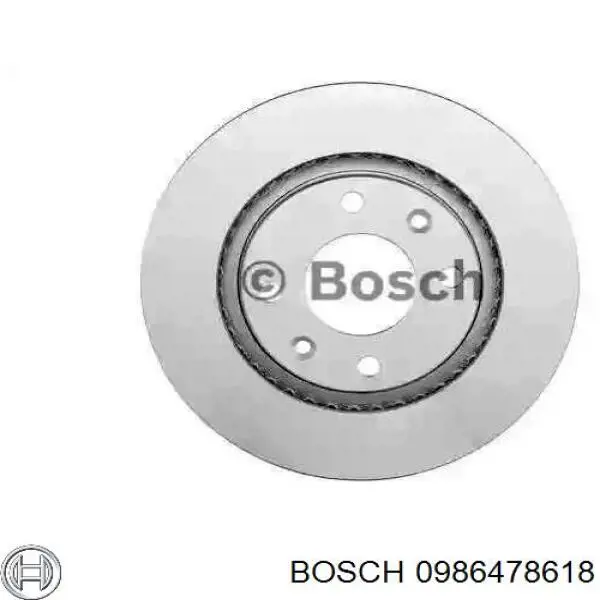 0986478618 Bosch диск гальмівний передній