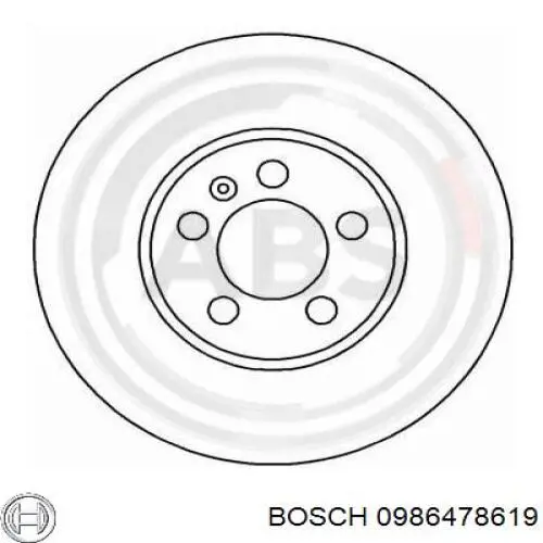 Купити 0986478619 Bosch Ротор гальмівний