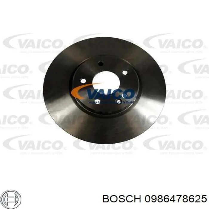 Диск переднього гальма Bosch 0986478625 ціна, від 49.50 USD