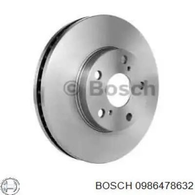 0986478632 Bosch диск гальмівний передній