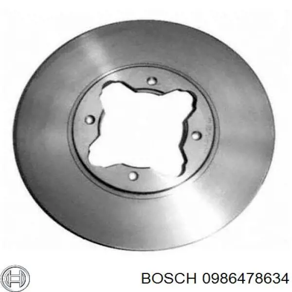 Диск гальмівний передній Bosch 0986478634