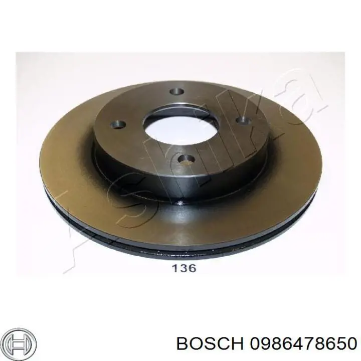 Диск переднього гальма Bosch 0986478650 ціна, від 22.83 USD