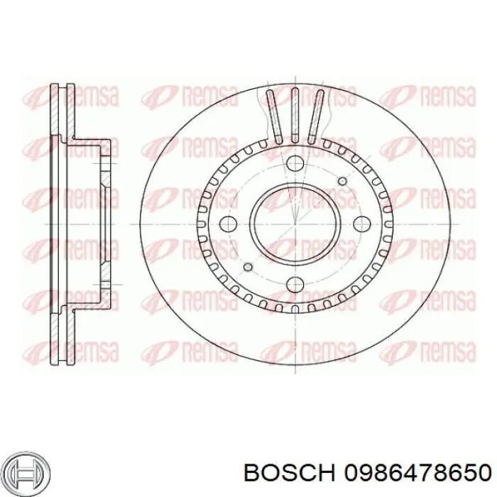 Купити 0986478650 Bosch Ротор гальмівний