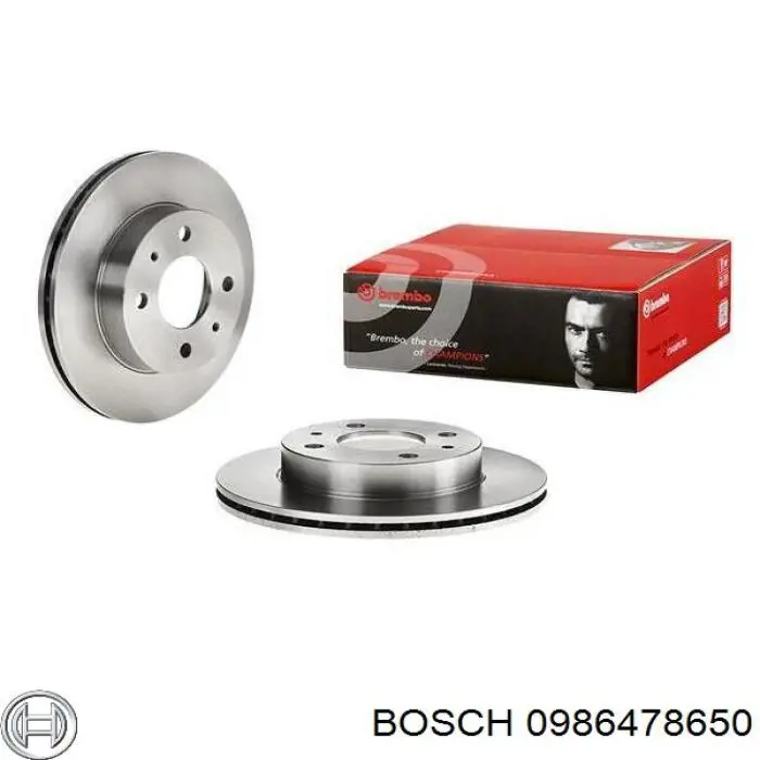 0986478650 Bosch Гальмо дискове переднє