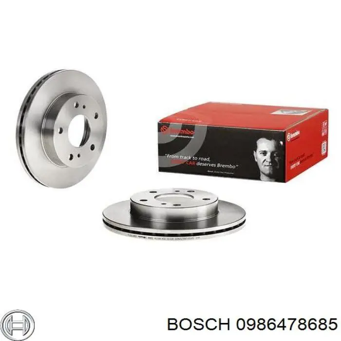 Диск гальмівний передній 0986478685 Bosch