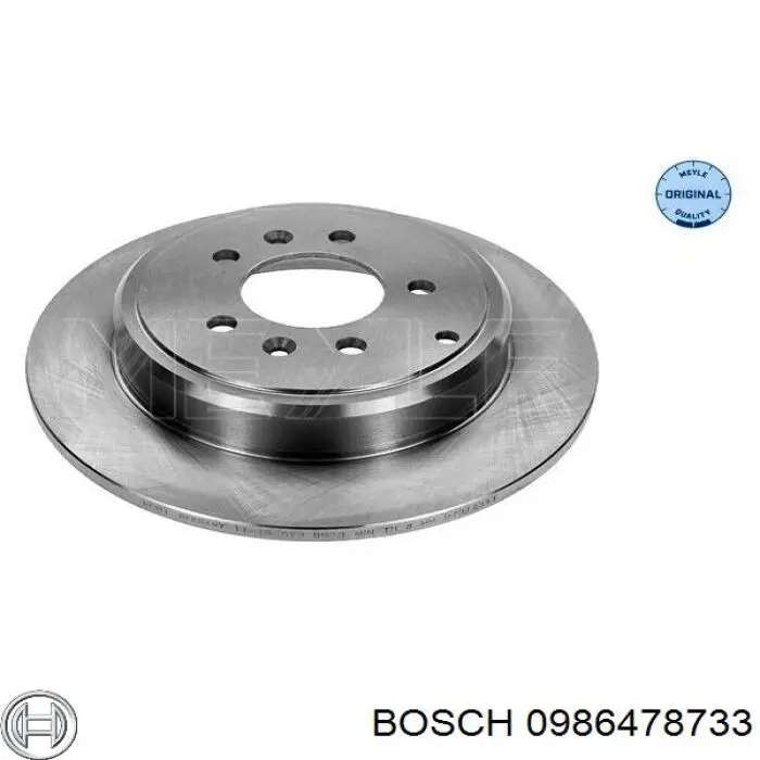 Купити 0986478733 Bosch Диск заднього гальма