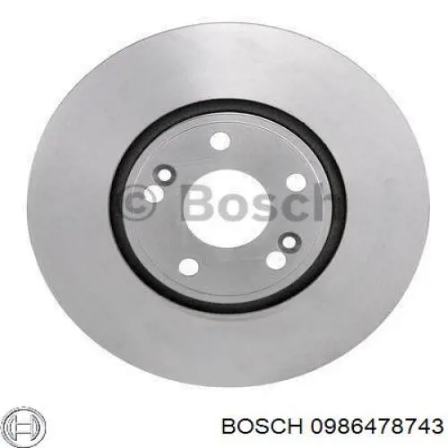 0986478743 Bosch диск гальмівний передній