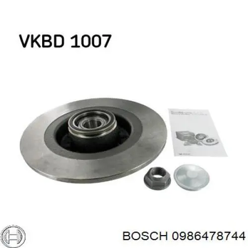 Задні дискові гальма Bosch 0986478744 ціна, від 38.81 USD