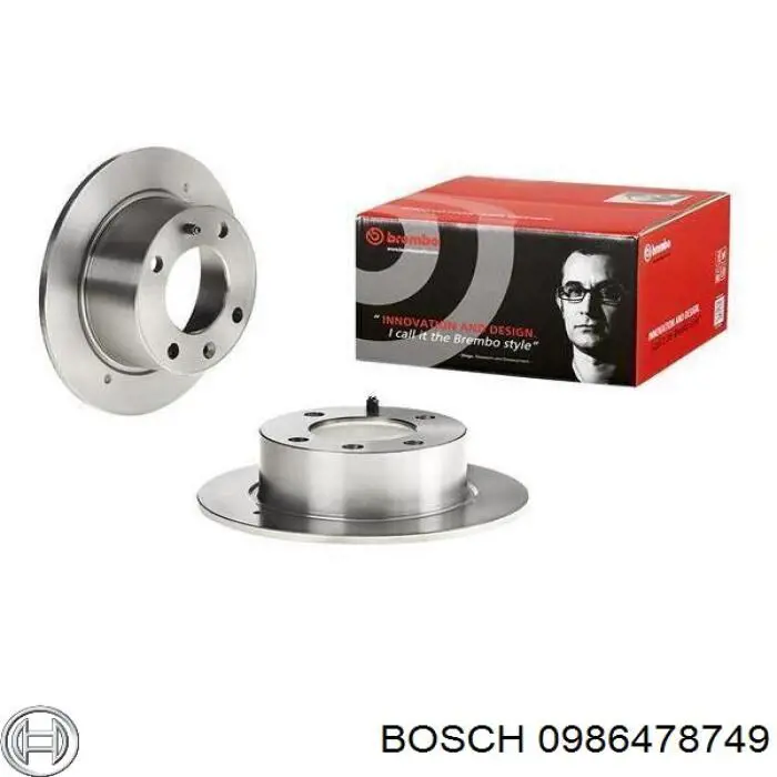 0986478749 Bosch диск гальмівний задній
