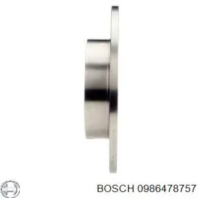 0986478757 Bosch диск гальмівний задній