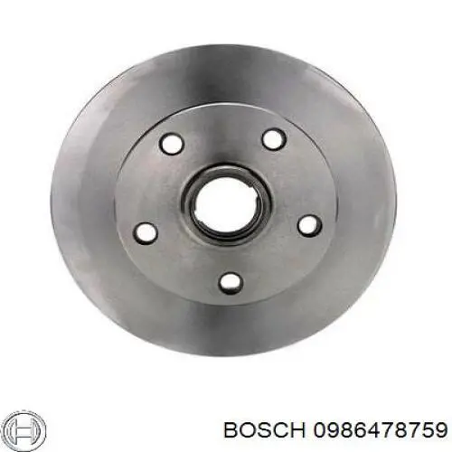 0986478759 Bosch диск гальмівний задній