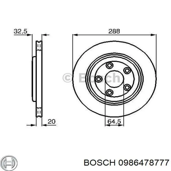 Гальмівні диски 0986478777 Bosch