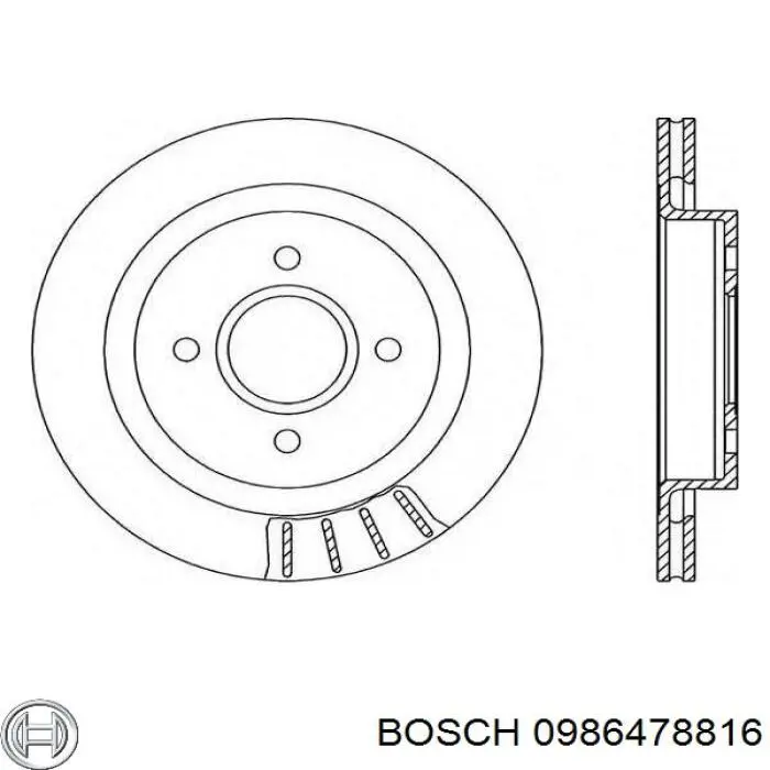 Задні дискові гальма Bosch 0986478816 ціна, від 67.37 USD