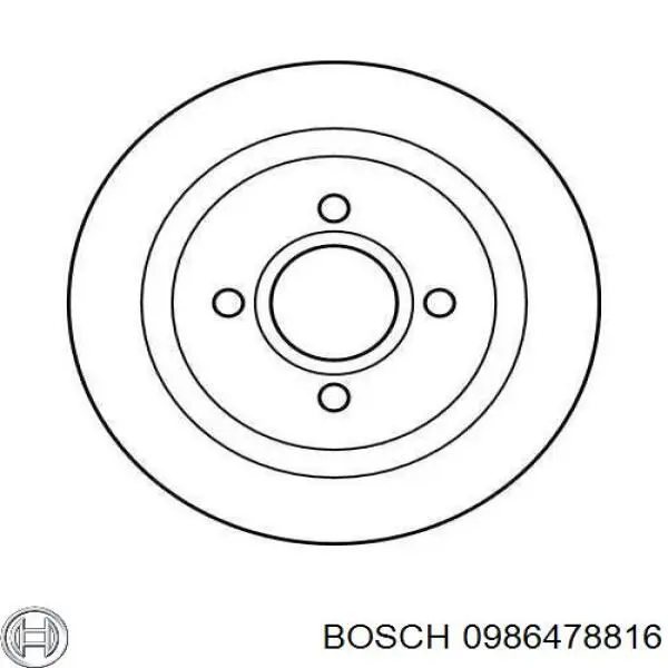Купити 0986478816 Bosch Диск заднього гальма