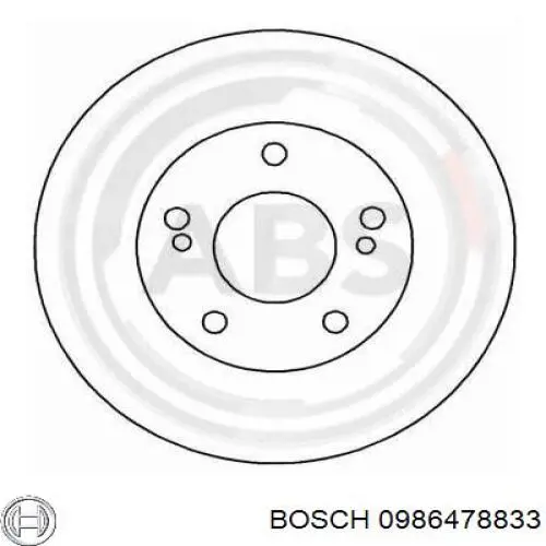 Купити 0986478833 Bosch Ротор гальмівний