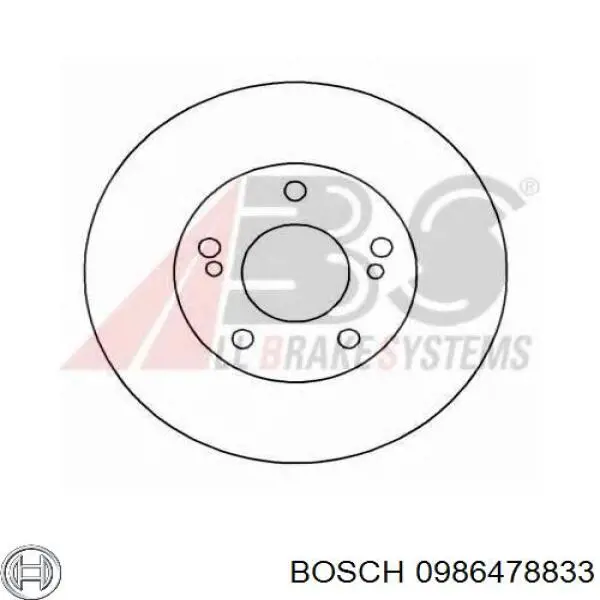Гальмівні диски передні 0986478833 Bosch