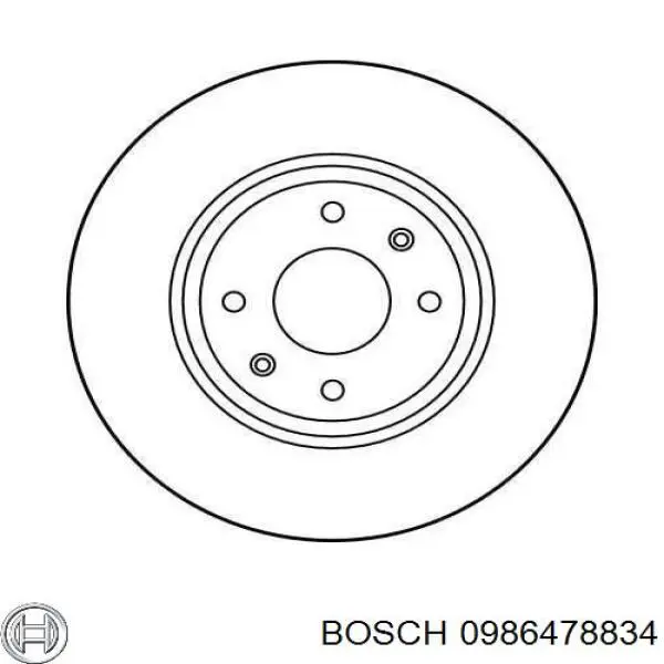 Диск гальмівний передній Bosch 0986478834