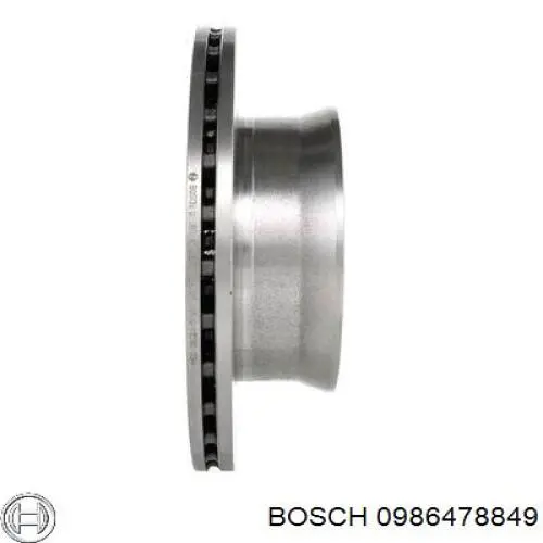 Диск гальмівний передній 0986478849 Bosch