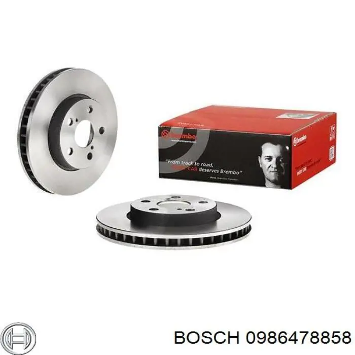Гальмівні диски передні 0986478858 Bosch