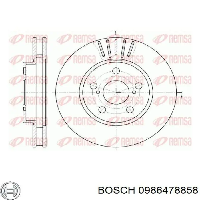 Купити 0986478858 Bosch Ротор гальмівний