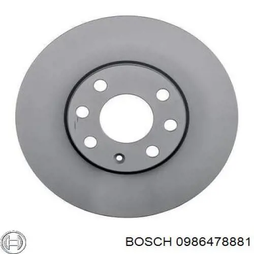 0986478881 Bosch диск гальмівний передній