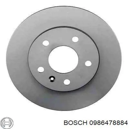 0986478884 Bosch диск гальмівний задній