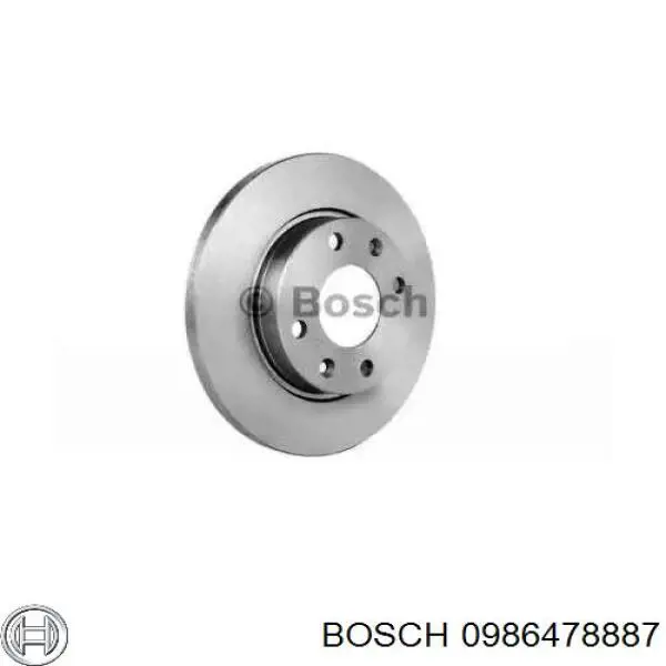 0986478887 Bosch диск гальмівний передній