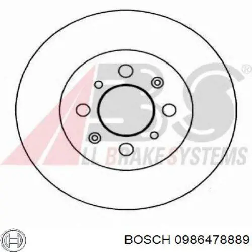 Диск гальмівний передній 0986478889 Bosch