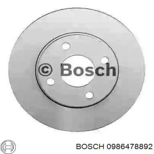 0986478892 Bosch диск гальмівний передній