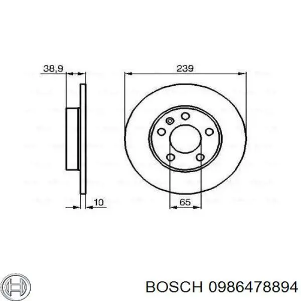 Гальмівні диски 0986478894 Bosch