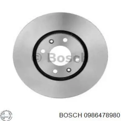 Диск гальмівний передній 0986478980 Bosch