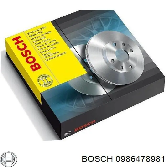 0986478981 Bosch диск гальмівний задній